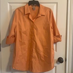 Chicos Size 2 Melon Color Top